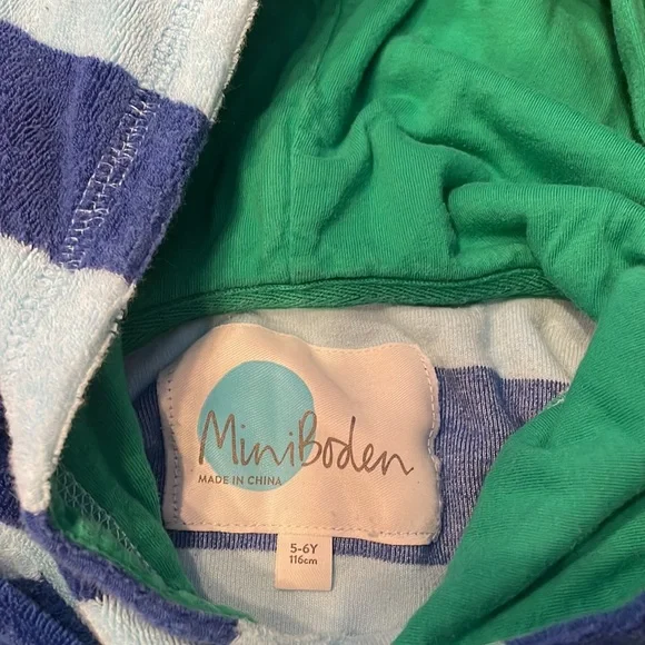 Mini Boden Towel material Swim Cover up with Alligator Appliqué Size 5-6